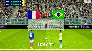 eFootball | France vs Brazil Full Penalty Shootout | BRA vs FRA Match | Highlights