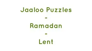 Jaaloo Puzzles - Ramadan - Lent- Mothers&rsquo; Day - #jaaloo #jaaloodemonstration @JaalooPuzzles #ireo