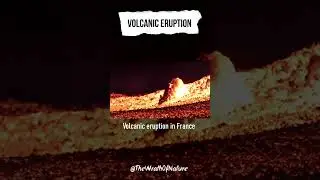 Volcanic eruption in France. Archive video  #shorts