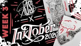 Inktober 2020 | Week 3 Time-lapse Drawings
