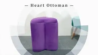 Heart ottoman with hidden storage