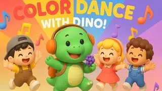 🎵 Color Dance with Dino | Fun Kids Song to Learn Colors | Bi-Lee Kids Channel