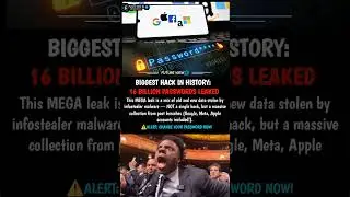Biggest Hack in History : 16 Billion Passwords Leaked! Apple, Google, Facebook, Meta & more...