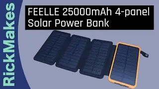 FEELLE 4-панельный аккумулятор солнечной энергии емкостью 25000 мАч