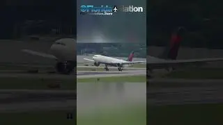 Airbus A330 Butter Smooth Landing at Atlanta ATL Int'l Airport - Plane Spotting
