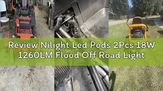 Review Nilight Led Pods 2Pcs 18W 1260LM Flood Off Road Lights Super Bright Driving Work Fog Lamps fo