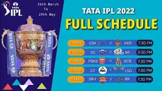 IPL 2022 FULL Schedule // TATA IPL 2022 FULL Fixtures // Indian Premier league.