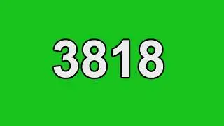 4K Count up number animation 1-5000 overlay Green & Black Screen