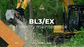FAE BL3/EX forestry mulcher in action with a Supertrak SK200MX excavator