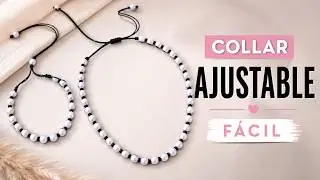 ⚡️COLLAR o PULSERA ajustable de HILO y PERLAS fácil ⚡️DIY THREAD NECKLACE