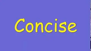 Concise meaning