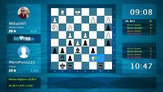 Analisi del gioco di scacchi: Mihai005 - PieroPiero222, 0-1 (di ChessFriends.com)