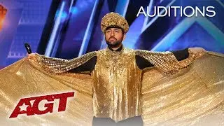 OMG! Eccentric Singer Ra'ed Gets BUZZED Off The Stage! - America's Got Talent 2019