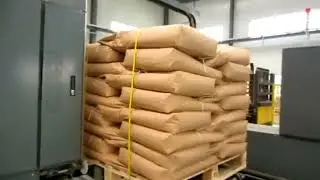 Automatic 20kg cement powder bags filling packing and palletizing line
