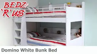 Domino White Bunk Bed - BedzRus