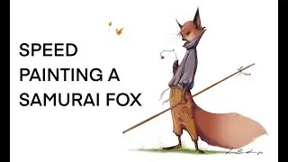Speed painting in PROCREATE - A samurai(?) fox