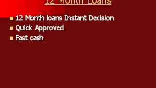 12 Month Payday Loans