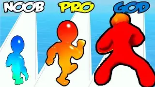 NOOB vs PRO vs HACKER in Blob n Giant: Blob Clash Runner 3D