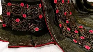 Party wear zari work new design saree #fancy saree