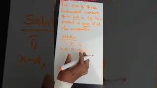 problem solving on three consecutive numbers of an Arithmetic progression #arithmeticprogression