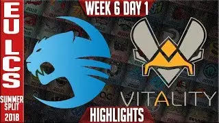 ROC vs VIT Highlights | EU LCS Summer 2018 Week 6 Day 2 | Roccat vs Vitality