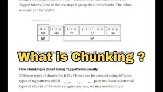 What is chunking in NLP?