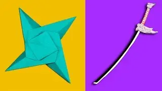 Top 06 Easy Origami Ninja Star/sword/Knife - How to make