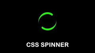 CSS Loading Spinner | CSS  Spinner Animation Using HTML and CSS | DS Code 