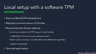 Introduction to Trusted Platform Modules (TPMs) TC1101 Lecture C