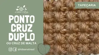 Ponto Cruz Duplo ou Cruz de Malta 🪡🧡