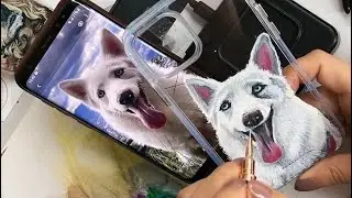 Proceso pintura funda Siberiano