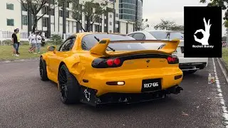 Rocket Bunny widebody Mazda RX7 FD3S arriving Autoshow in Malaysia!