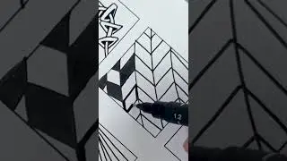 Jonqal Zentangle Pattern | Relaxing Drawing #shorts
