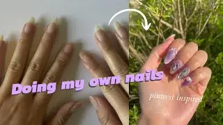 Recreating pinterest Y2K nails at home