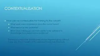 Designing Training using units of Competency 2019