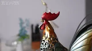 TOOARTS Metal sculpture Carved iron rooster Home furnishing