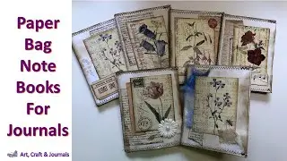 Using my Stash. Small Paper Bag Note Books for Journals