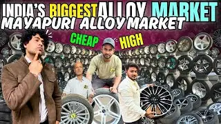 Mayapuri BIGGEST Wholesale USED Alloy Wheels Market 😱 Cheapest Prices | Original + Fancy FD Alloys