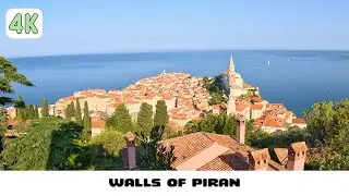 From Tartini Square to the Walls of Piran (Slovenia) - 4K Walking Tour