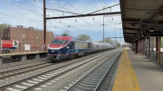 Amtrak HHPC [HHP-8 Cab Car Conversion] Crew Qualification Train 873 @ New Brunswick (4/14/25)