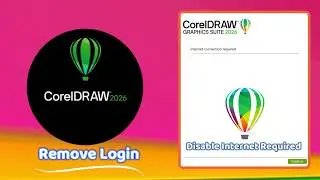 Cara menghapus layar login CorelDraw 2026 dan menonaktifkan koneksi internet.