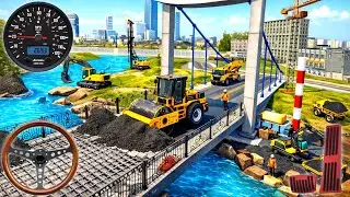 City Bridge Construction Simulator 2025 | Road Building Game 3D | Android Gameplay