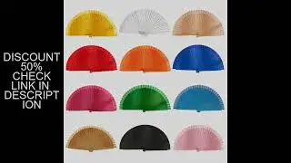 Elegant Fan Fashionable Classical Vintage  Hand Fan Spanish Solid Color Folding Fan for Weddings and