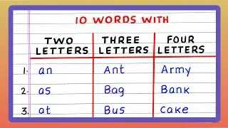 Two Three and Four Letter Words | 10 Two Three and Four Letter Words | in English