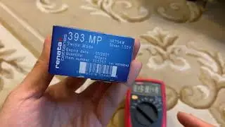 Renata 393 SR754W 1.55v Button Battery Unboxing & Test Expiry 1 2021 Tested 04 2021 @ 1.565v - 1.58v