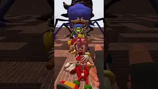 ⚡ WHO&rsquo;S FASTER?! Shin Cursed Sonic vs Super Sonic Tapes vs Amy Sonic and knuckles_Gmod Showdown🌩️🔥