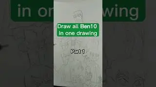 Drawing Ben 10 💚🎨 Pt1 is the sketching lines✏️ #ben10 #drawing #shorts #cartoonnetwork