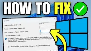 Как исправить ошибку &laquo;Невозможно сжать том больше, чем требуется&raquo; (Windows 11)