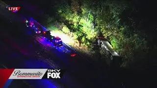 Truck carrying hazardous materials rolled over in Wright City, road closed