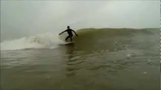 Surfing The Trap At Aberystwyth Mid Wales (GoPro Hero 3 Black Edition)
